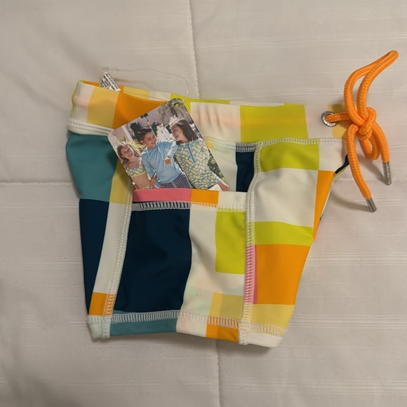 BNWTS Swim Zip Colorful Geometric Swim Shorts, Sz 2T - Picture 6 of 6
